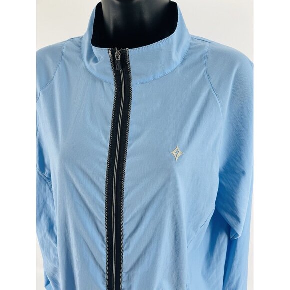 Specialized Cycling Jacket XL Baby Blue Full Zip Sleeves Vest Windbreaker Womens - Picture 2 of 12